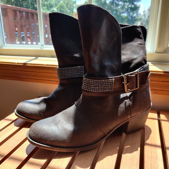 Shoes - Faux Leather Boots - Size 10.5